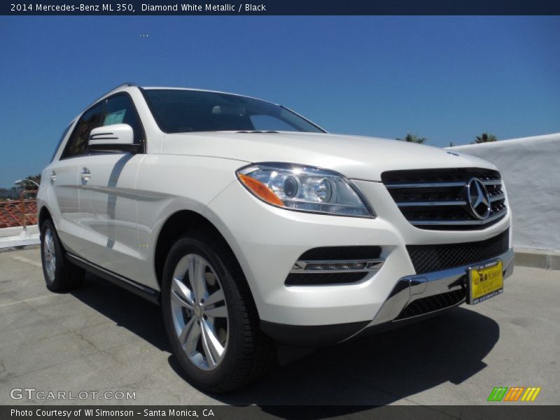 Diamond White Metallic / Black 2014 Mercedes-Benz ML 350