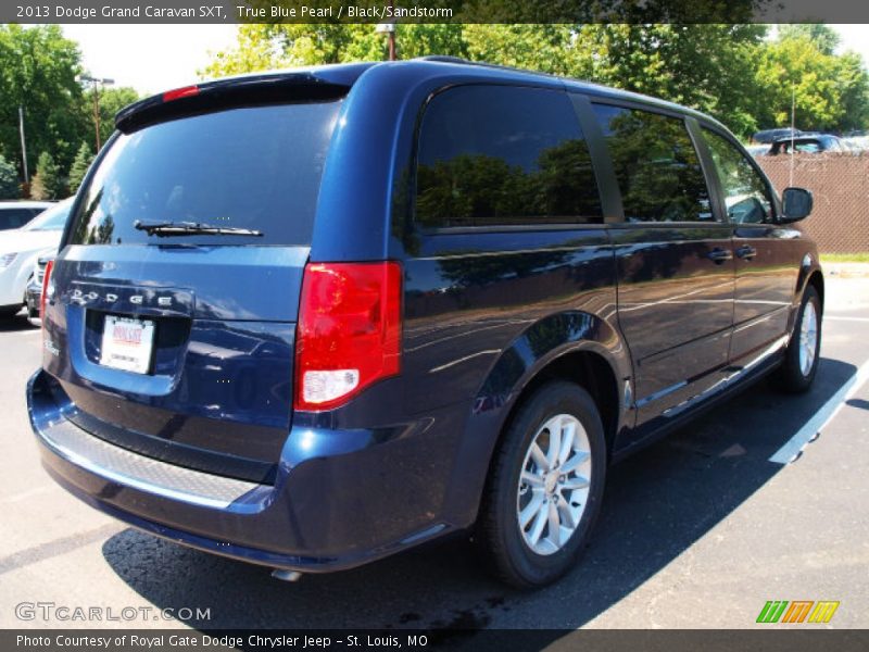 True Blue Pearl / Black/Sandstorm 2013 Dodge Grand Caravan SXT