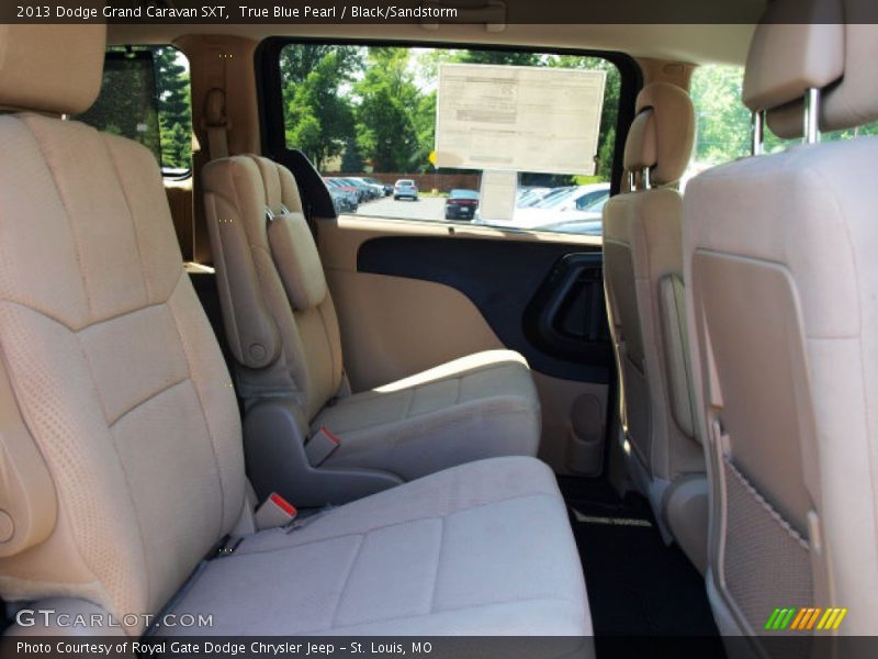 True Blue Pearl / Black/Sandstorm 2013 Dodge Grand Caravan SXT