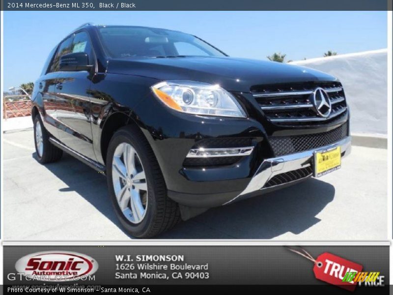 Black / Black 2014 Mercedes-Benz ML 350