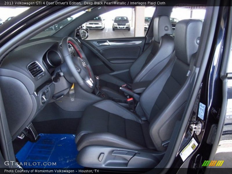 Deep Black Pearl Metallic / Interlagos Plaid Cloth 2013 Volkswagen GTI 4 Door Driver's Edition
