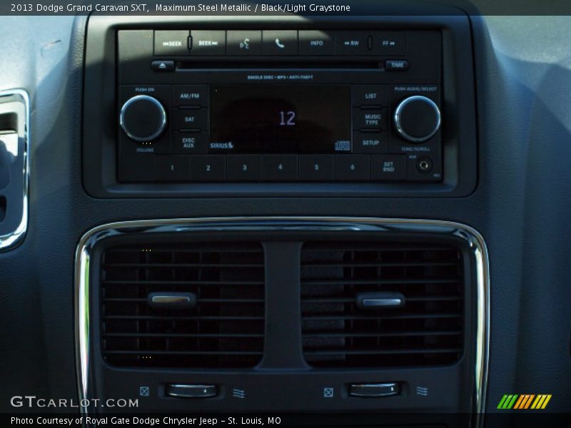 Maximum Steel Metallic / Black/Light Graystone 2013 Dodge Grand Caravan SXT