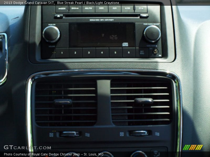 Blue Streak Pearl / Black/Light Graystone 2013 Dodge Grand Caravan SXT