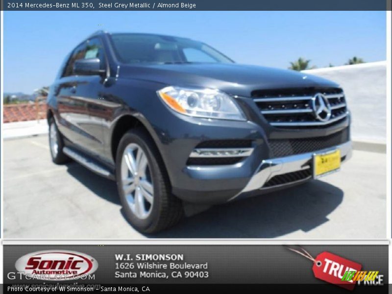 Steel Grey Metallic / Almond Beige 2014 Mercedes-Benz ML 350