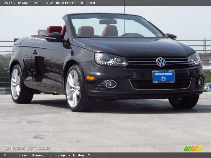 Black Pearl Metallic / Red 2013 Volkswagen Eos Executive