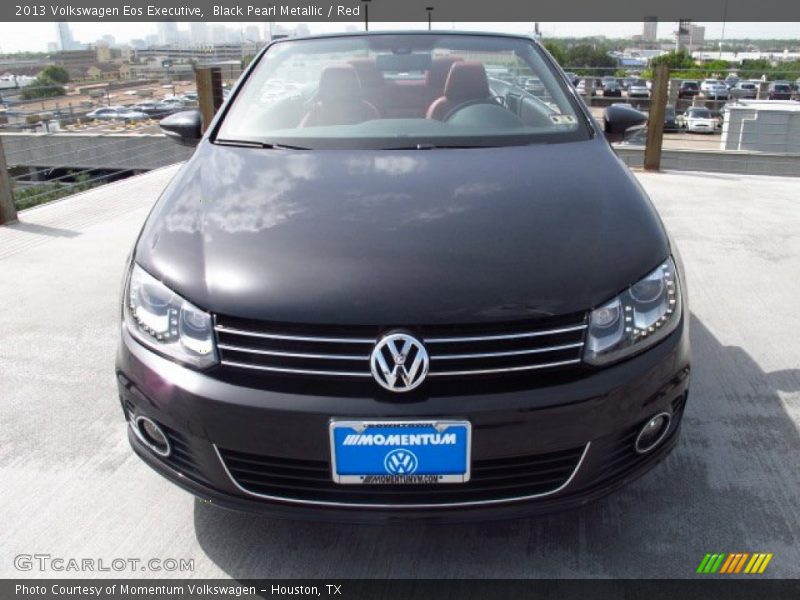 Black Pearl Metallic / Red 2013 Volkswagen Eos Executive