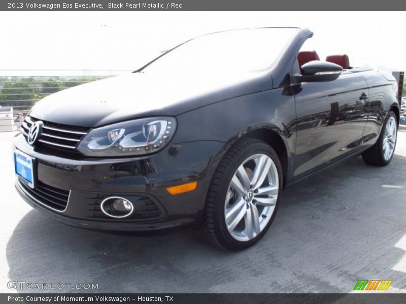 Black Pearl Metallic / Red 2013 Volkswagen Eos Executive