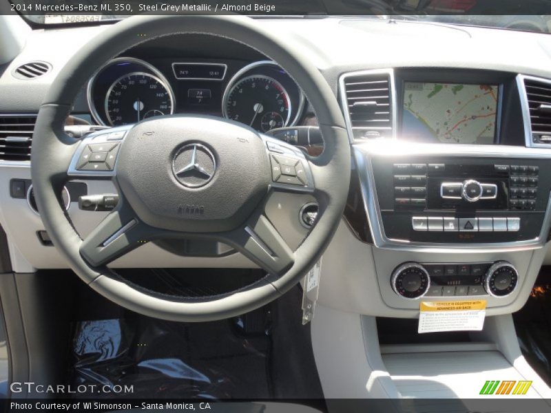 Steel Grey Metallic / Almond Beige 2014 Mercedes-Benz ML 350