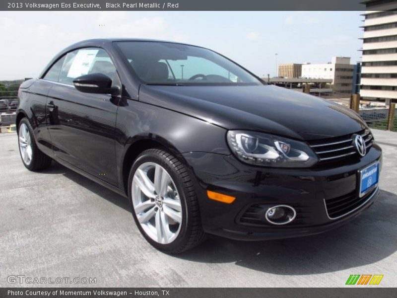 Black Pearl Metallic / Red 2013 Volkswagen Eos Executive