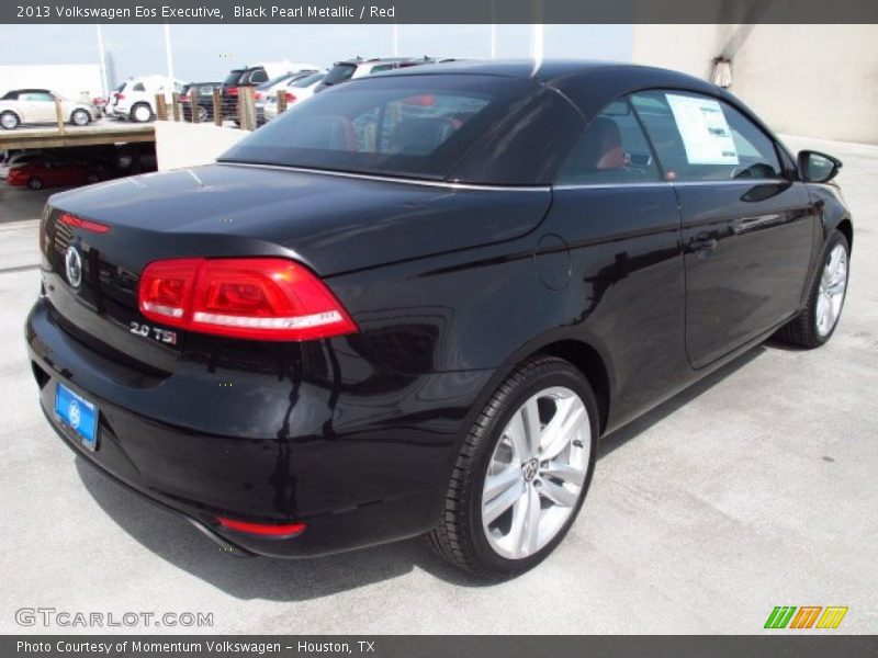 Black Pearl Metallic / Red 2013 Volkswagen Eos Executive