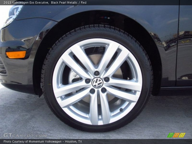 Black Pearl Metallic / Red 2013 Volkswagen Eos Executive