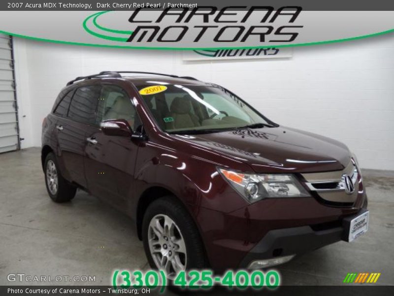 Dark Cherry Red Pearl / Parchment 2007 Acura MDX Technology
