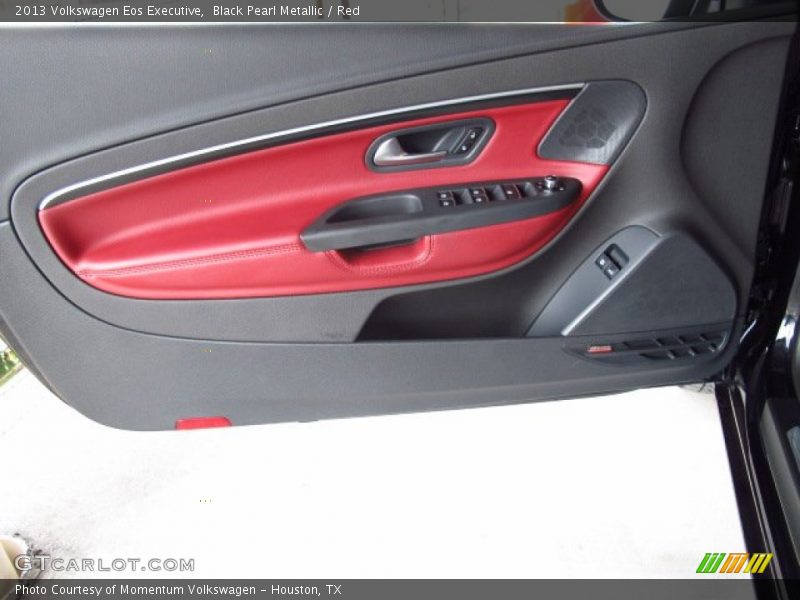 Black Pearl Metallic / Red 2013 Volkswagen Eos Executive