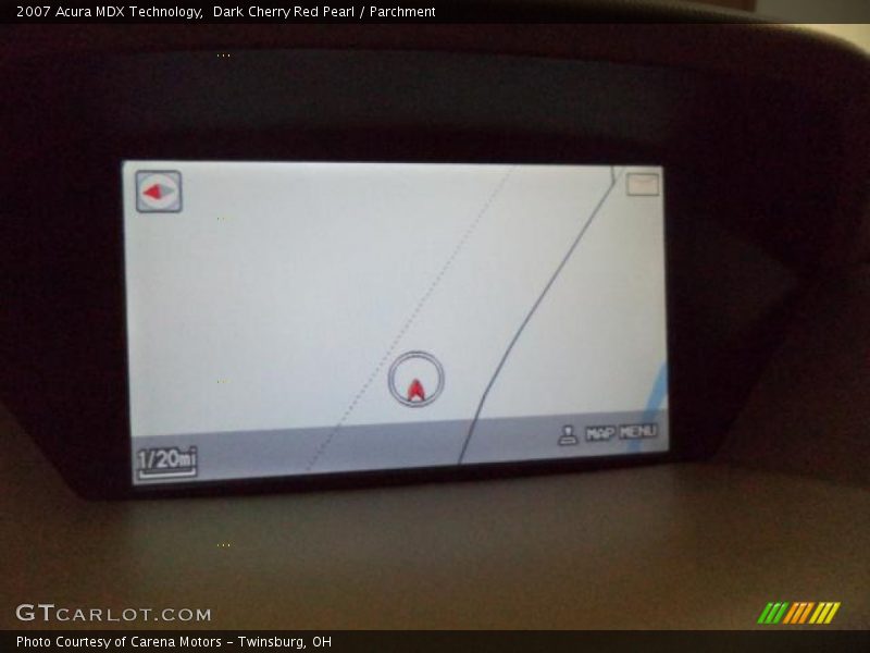 Dark Cherry Red Pearl / Parchment 2007 Acura MDX Technology