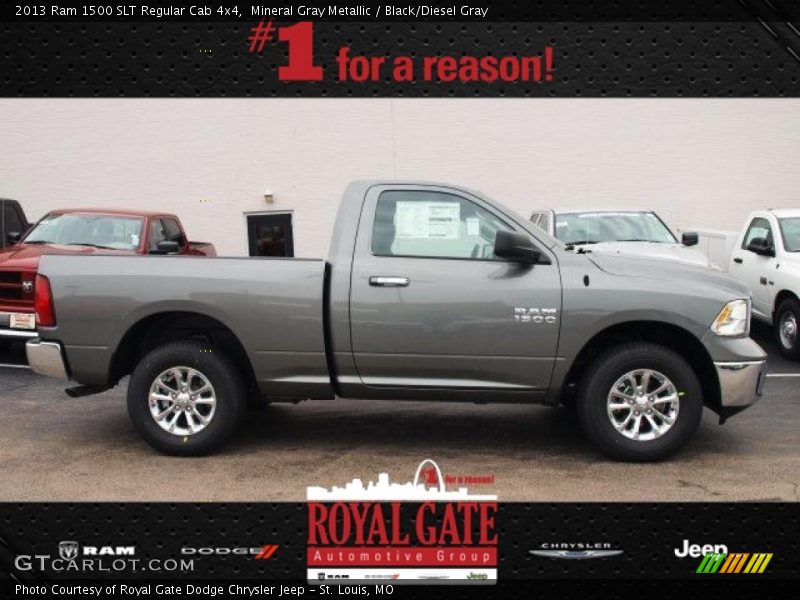 Mineral Gray Metallic / Black/Diesel Gray 2013 Ram 1500 SLT Regular Cab 4x4