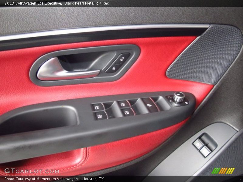 Black Pearl Metallic / Red 2013 Volkswagen Eos Executive