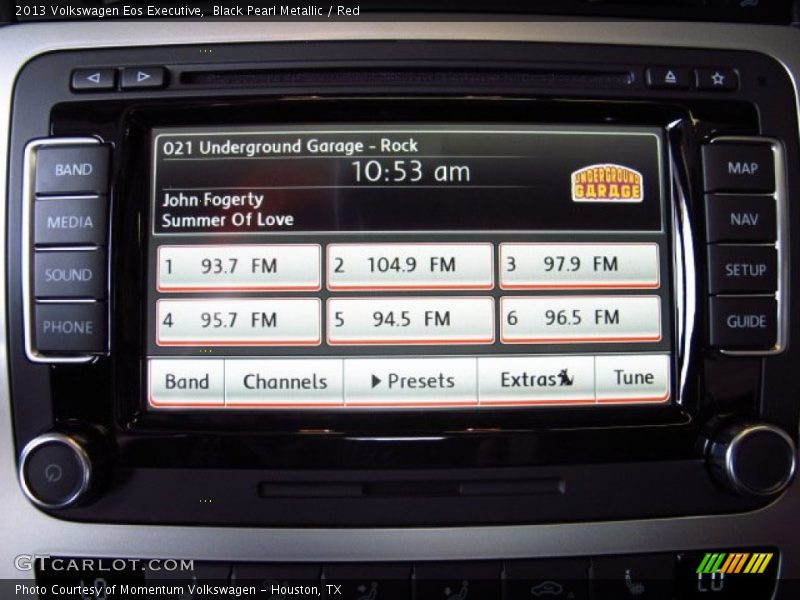 Black Pearl Metallic / Red 2013 Volkswagen Eos Executive