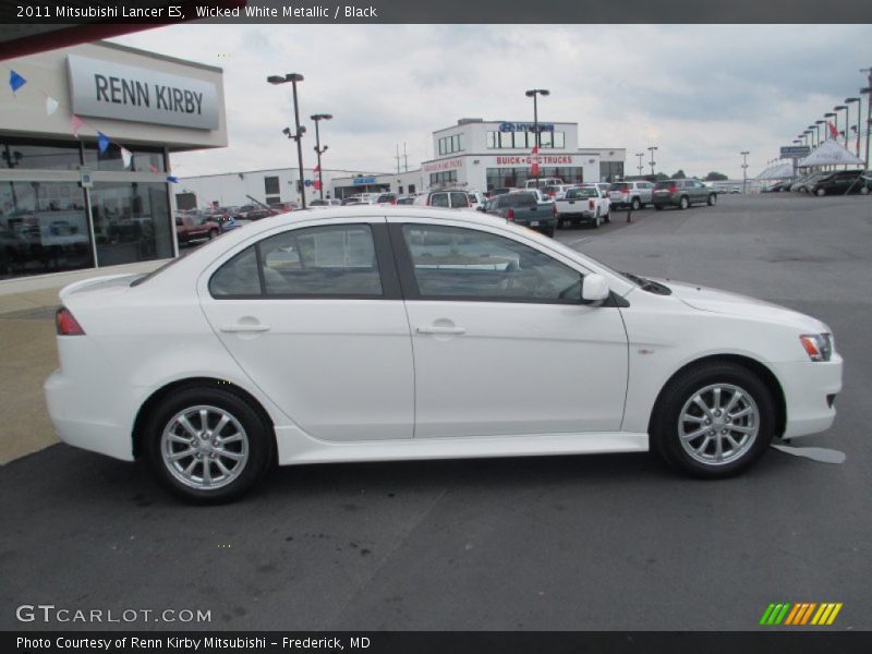 Wicked White Metallic / Black 2011 Mitsubishi Lancer ES