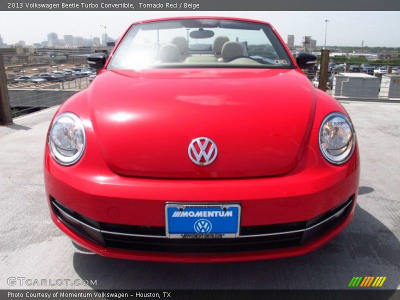 Tornado Red / Beige 2013 Volkswagen Beetle Turbo Convertible