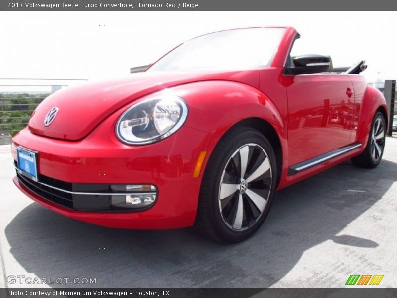 Tornado Red / Beige 2013 Volkswagen Beetle Turbo Convertible