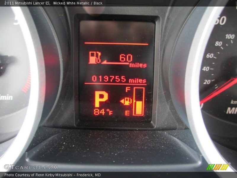 Wicked White Metallic / Black 2011 Mitsubishi Lancer ES