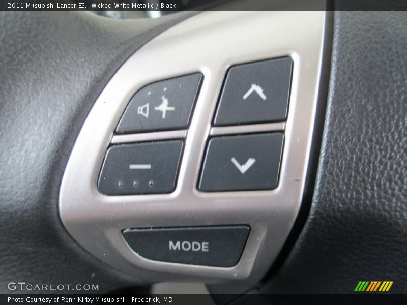 Wicked White Metallic / Black 2011 Mitsubishi Lancer ES