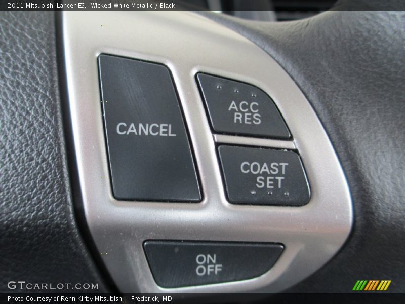 Wicked White Metallic / Black 2011 Mitsubishi Lancer ES