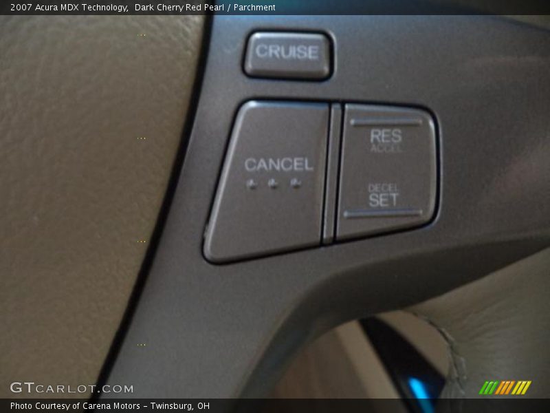 Dark Cherry Red Pearl / Parchment 2007 Acura MDX Technology