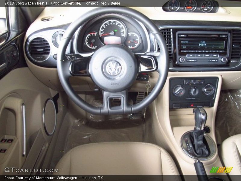 Tornado Red / Beige 2013 Volkswagen Beetle Turbo Convertible