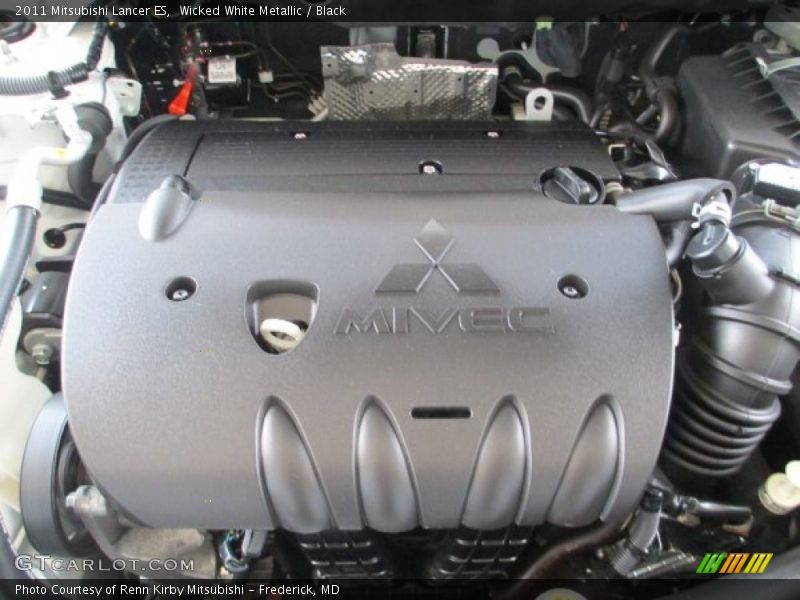Wicked White Metallic / Black 2011 Mitsubishi Lancer ES