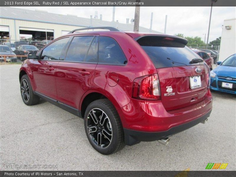 Ruby Red / SEL Appearance Charcoal Black/Gray Alcantara 2013 Ford Edge SEL