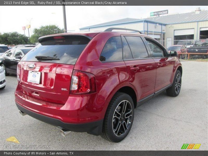 Ruby Red / SEL Appearance Charcoal Black/Gray Alcantara 2013 Ford Edge SEL