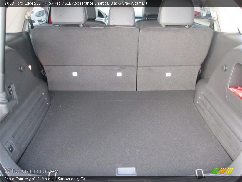 Ruby Red / SEL Appearance Charcoal Black/Gray Alcantara 2013 Ford Edge SEL