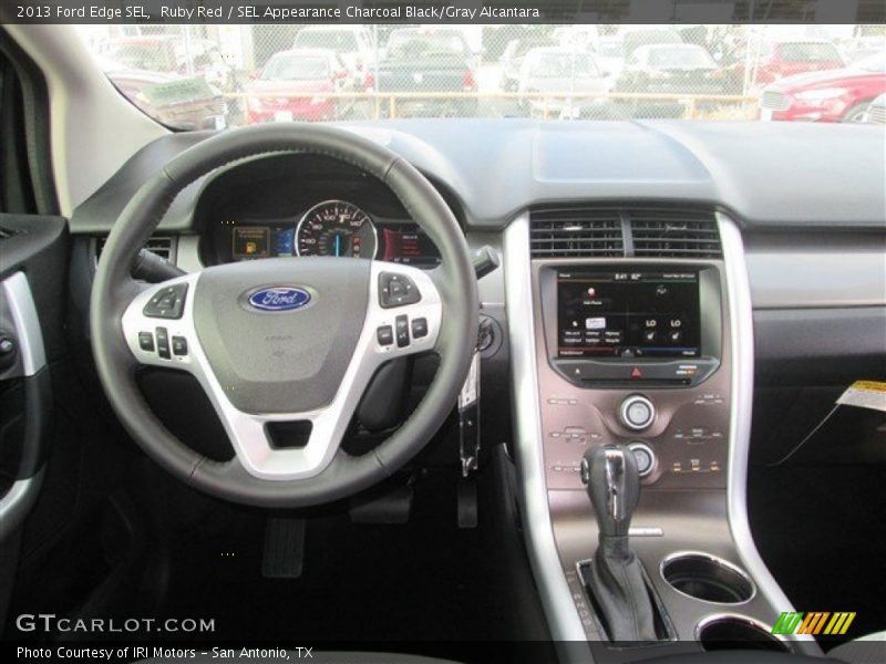 Ruby Red / SEL Appearance Charcoal Black/Gray Alcantara 2013 Ford Edge SEL