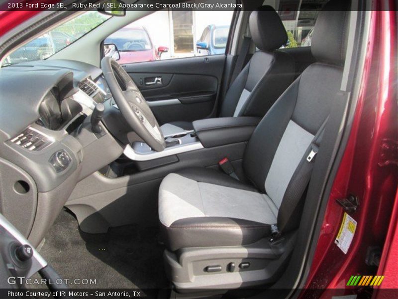 Ruby Red / SEL Appearance Charcoal Black/Gray Alcantara 2013 Ford Edge SEL