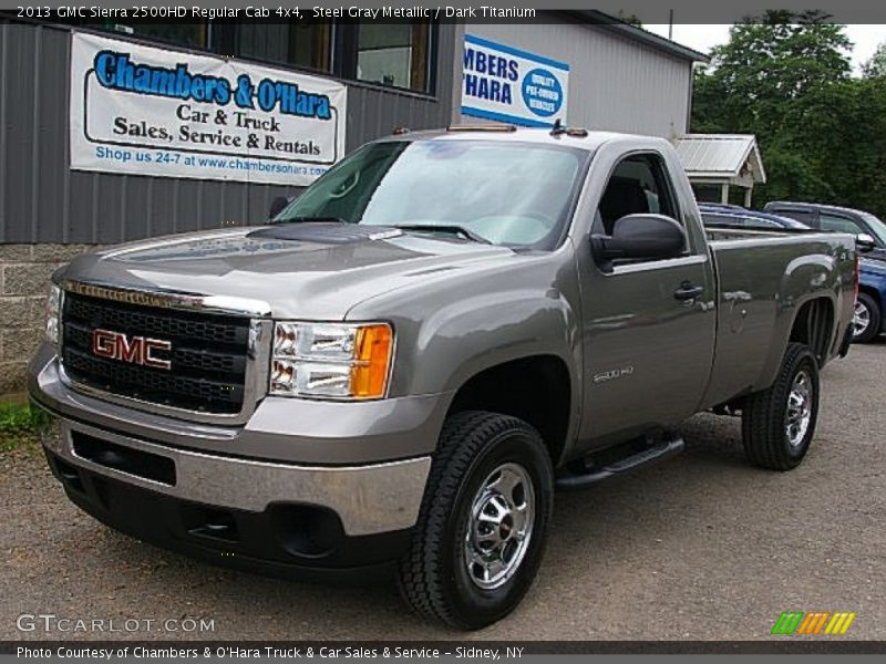 Steel Gray Metallic / Dark Titanium 2013 GMC Sierra 2500HD Regular Cab 4x4