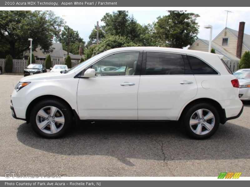 Aspen White Pearl / Parchment 2010 Acura MDX Technology