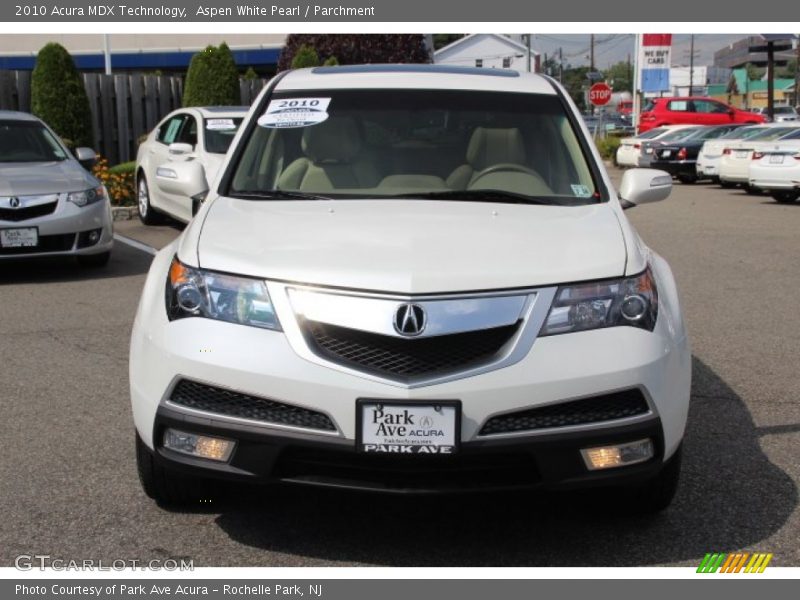 Aspen White Pearl / Parchment 2010 Acura MDX Technology
