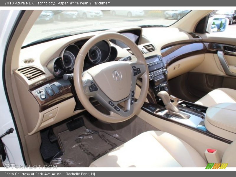 Aspen White Pearl / Parchment 2010 Acura MDX Technology