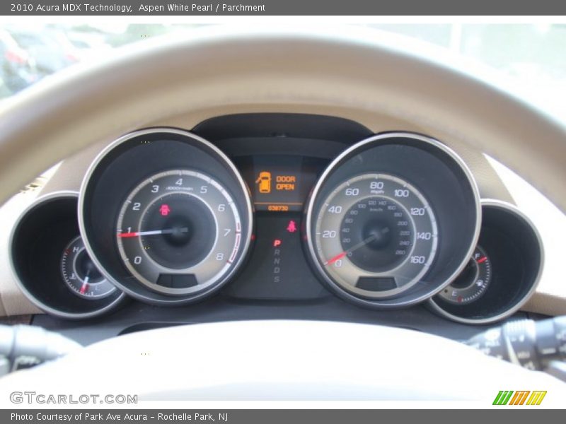 Aspen White Pearl / Parchment 2010 Acura MDX Technology