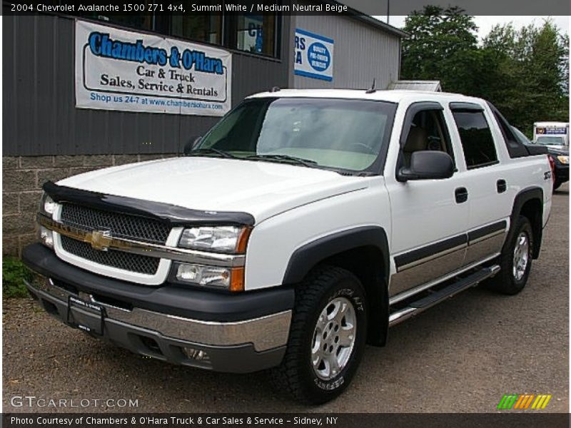 Summit White / Medium Neutral Beige 2004 Chevrolet Avalanche 1500 Z71 4x4