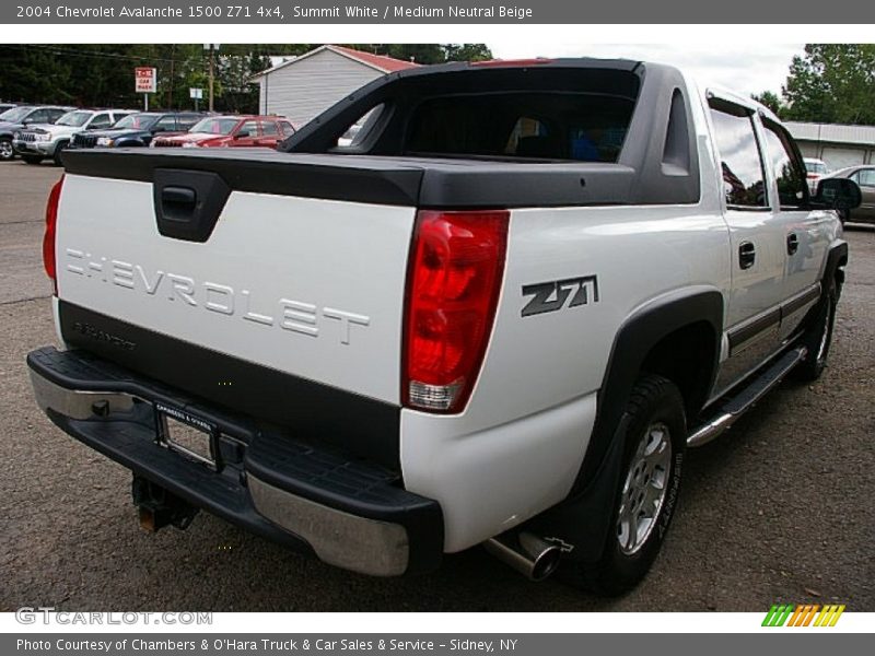 Summit White / Medium Neutral Beige 2004 Chevrolet Avalanche 1500 Z71 4x4
