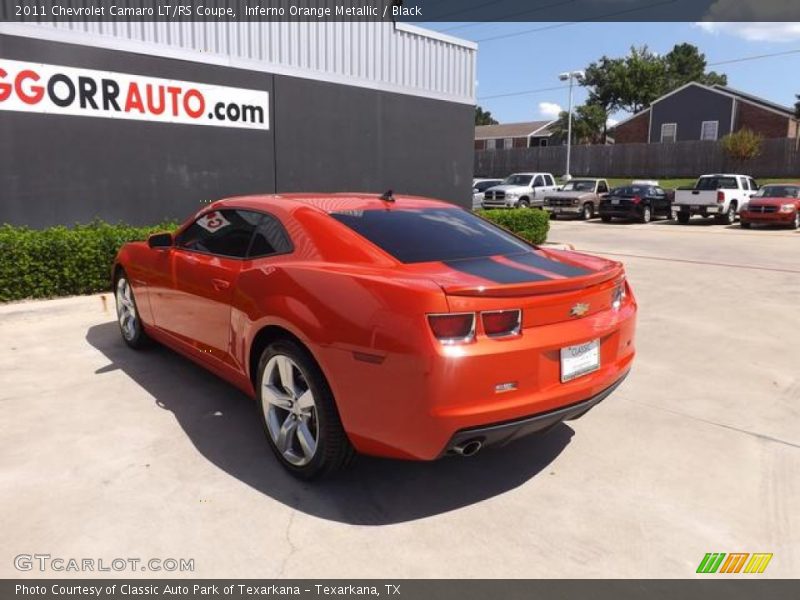 Inferno Orange Metallic / Black 2011 Chevrolet Camaro LT/RS Coupe