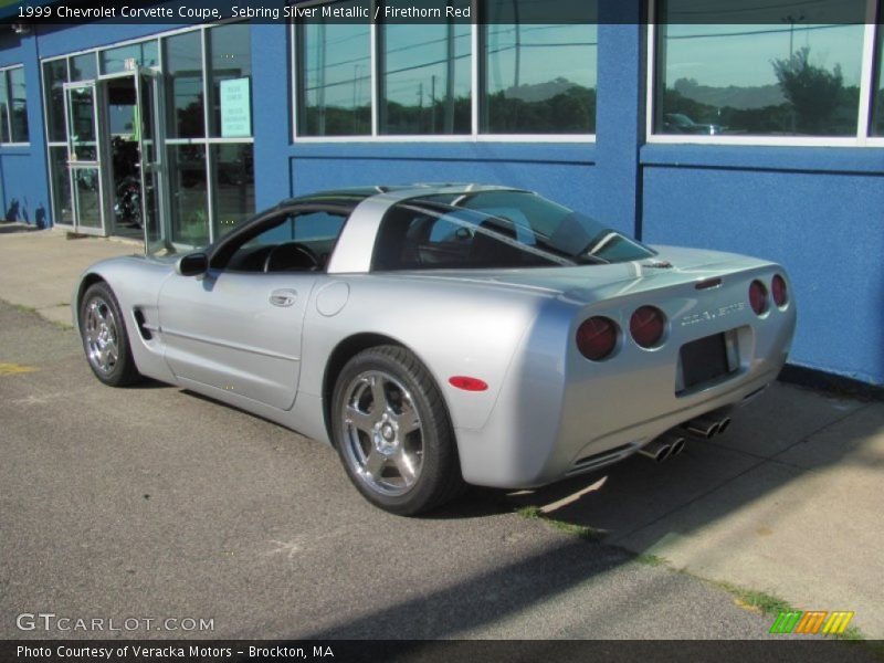 Sebring Silver Metallic / Firethorn Red 1999 Chevrolet Corvette Coupe