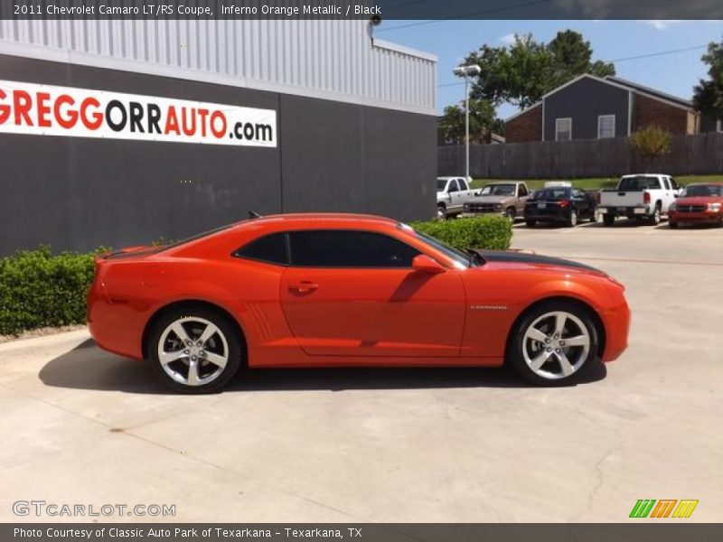 Inferno Orange Metallic / Black 2011 Chevrolet Camaro LT/RS Coupe