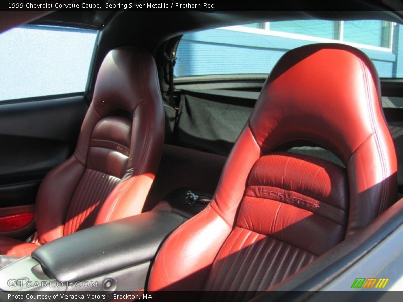 Sebring Silver Metallic / Firethorn Red 1999 Chevrolet Corvette Coupe