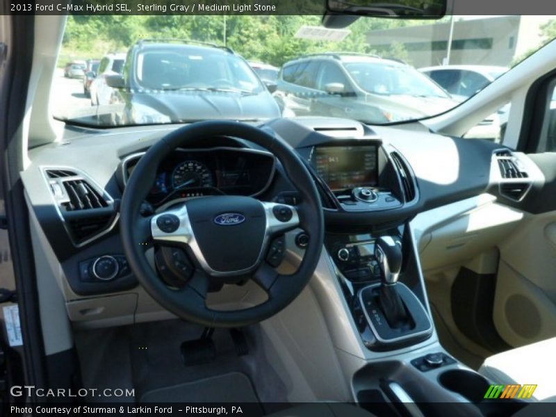 Sterling Gray / Medium Light Stone 2013 Ford C-Max Hybrid SEL