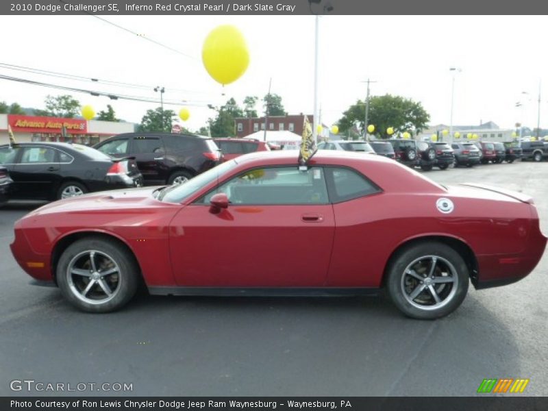 Inferno Red Crystal Pearl / Dark Slate Gray 2010 Dodge Challenger SE