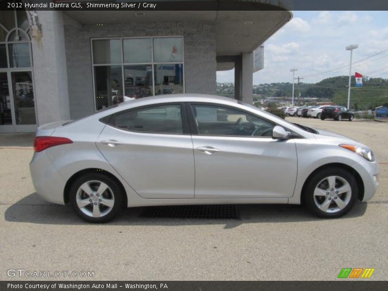 Shimmering Silver / Gray 2012 Hyundai Elantra GLS