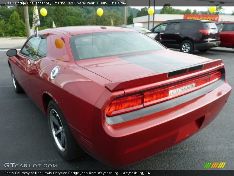 Inferno Red Crystal Pearl / Dark Slate Gray 2010 Dodge Challenger SE